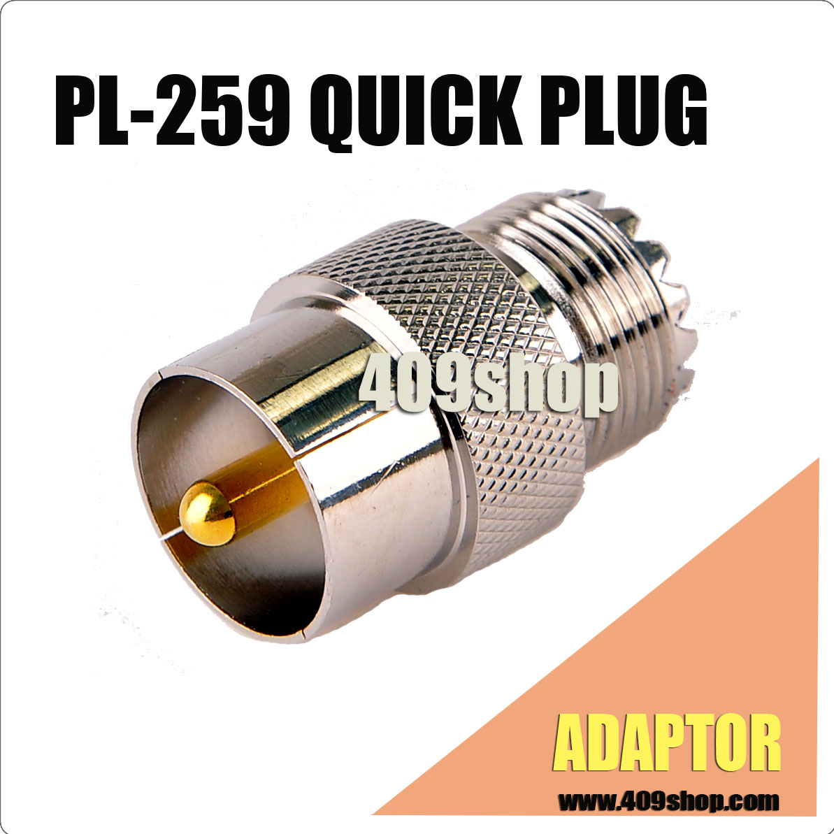 PUSH ON MALE PL-259 TO UHF SO-239 FEMALE ADAPTER Radio