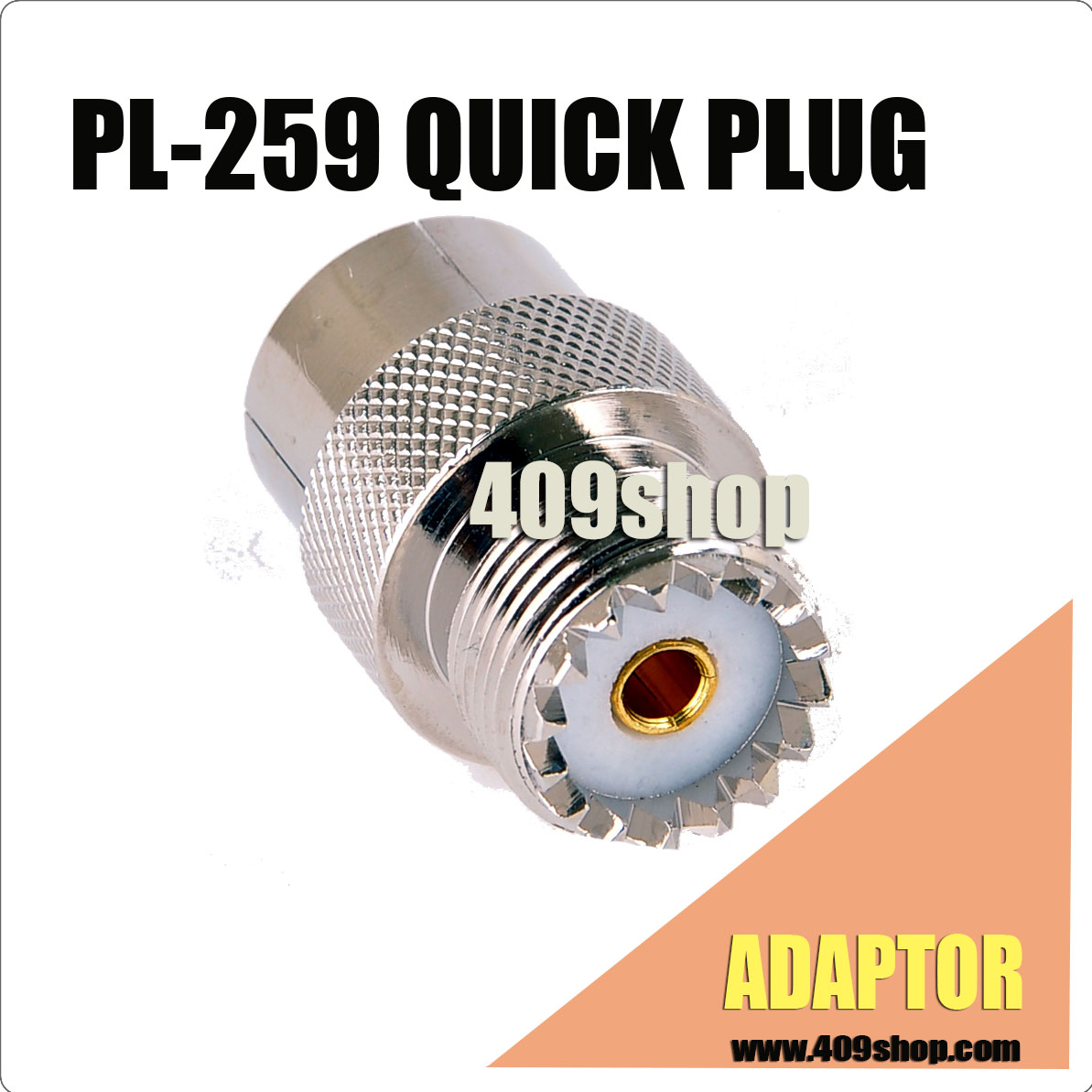 Push On Uhf Male Pl 259 To Uhf So 239 Female Adapter 409shop Walkie Talkie Handheld Transceiver Radio